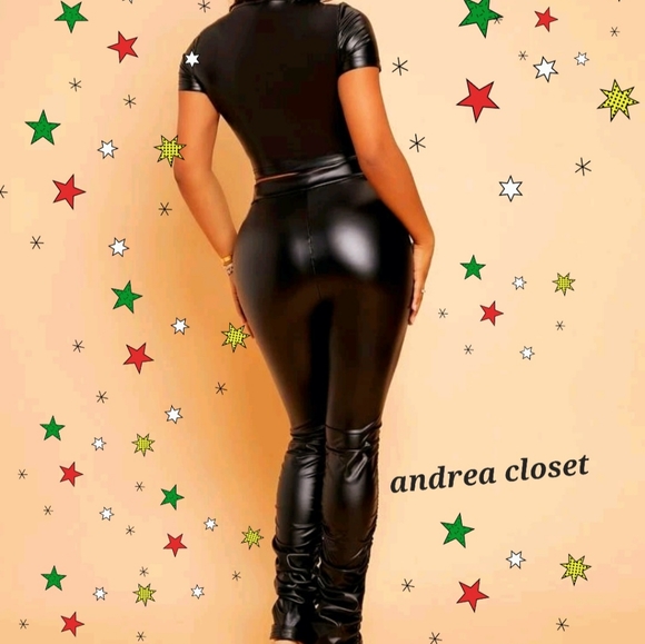 Faux Leather top - Picture 4 of 5